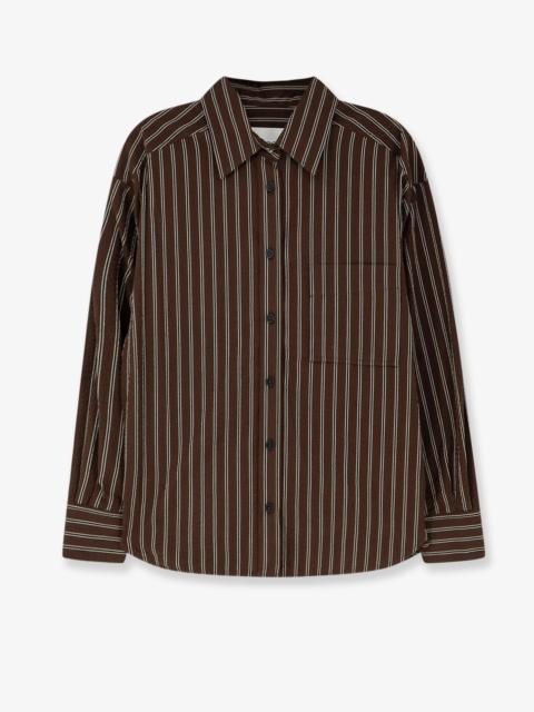 CLOSED Closed Striped Cotton Shirt Brown Women