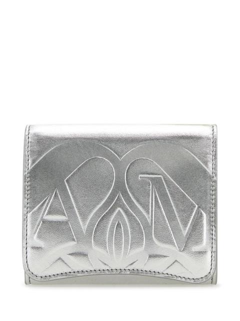 Alexander Mcqueen Woman Silver Leather Wallet