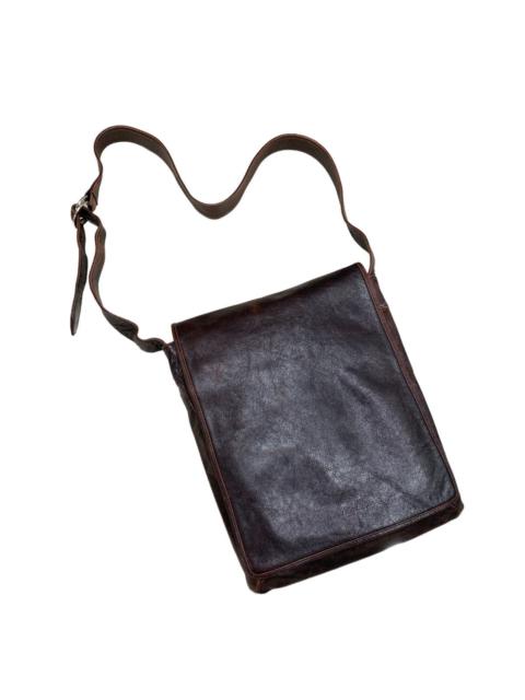 Other Designers Designer - MASAKI MATSUSHIMA ADJUSTABLE FULL LEATHER MESSENGER BAG