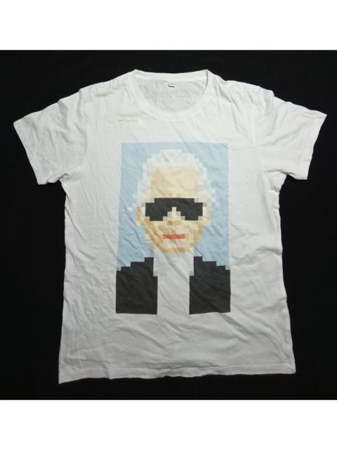 Other Designers Karl Lagerfeld - Karl Lagerfeld Visual Pixels T-shirt Tee Art Lego Face