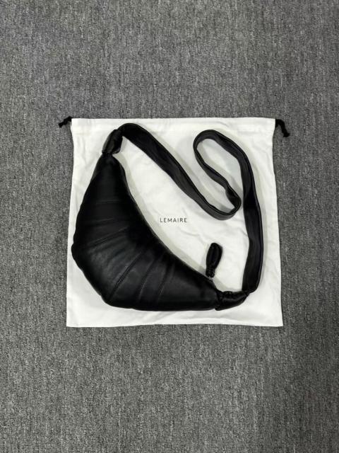 Lemaire Lemaire Black Sheepskin Croissant 26SS Pocket Bag