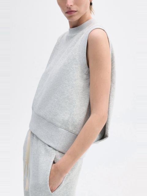 CO CO Sleeveless Sweatshirt in Scuba Knit in Heather Grey at Nordstrom