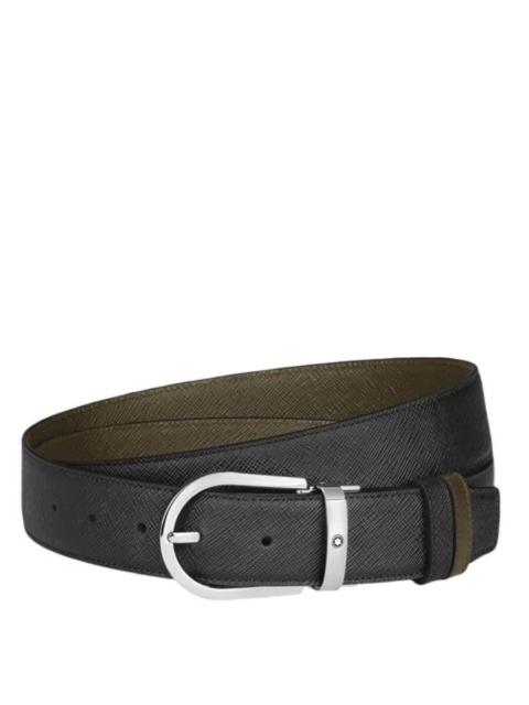 Montblanc Montblanc Sartorial Leather Horseshoe 35mm Reversible Belt