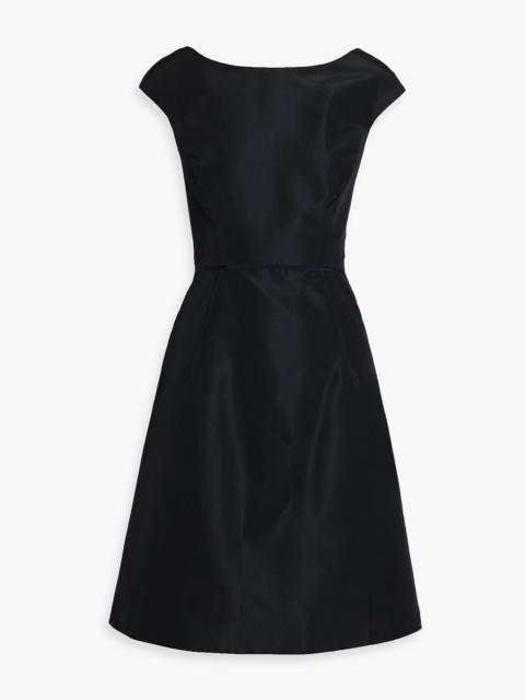 Oscar de la Renta Pleated silk-faille dress
