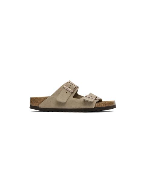 BIRKENSTOCK Taupe Narrow Arizona Soft Footbed Sandals