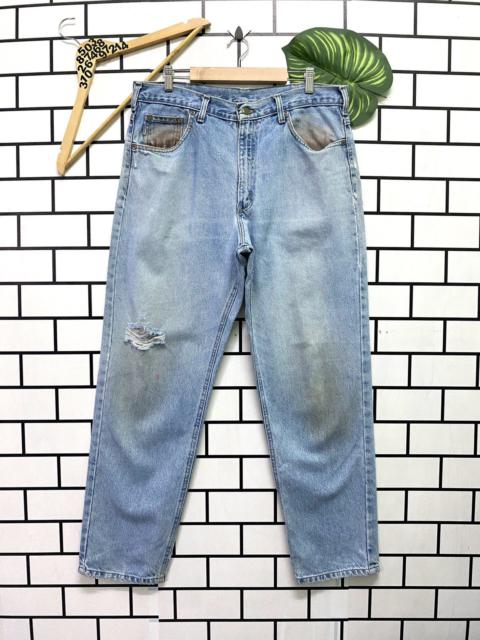 Other Designers Vintage 90s Carhart Blue Relaxed Fit Distressed Jeans