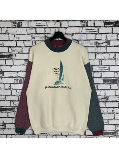 Vintage - Vtg 90s Nassau Bahamas Sailling Sweatshirt