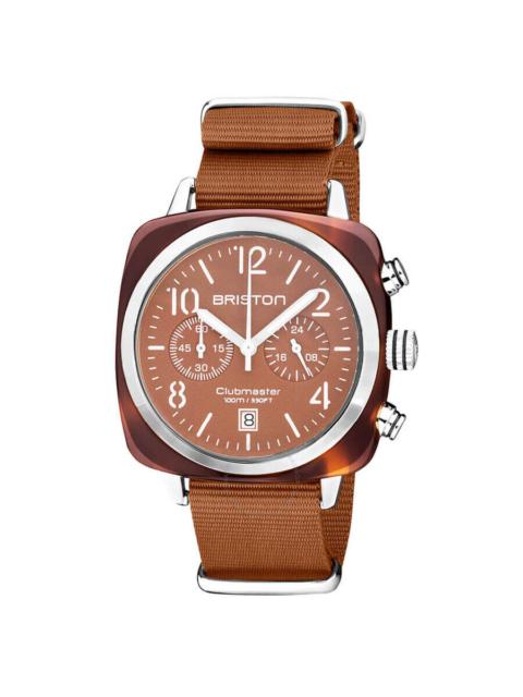 Briston - Briston Clubmaster Classic Chronograph Quartz Brown Dial Men's Watch 20140.SA.T.38.NTC