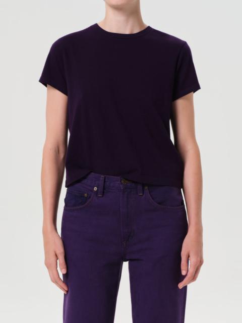 AGOLDE ADINE SHRUNKEN TEE IN CORDIAL