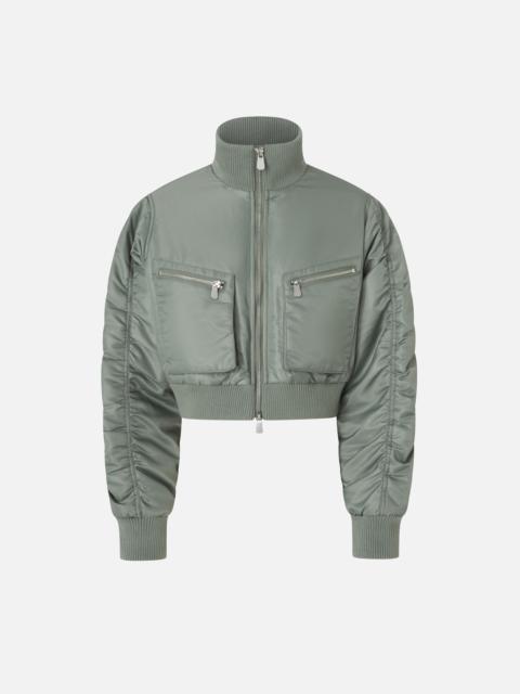 PINKO SHORT TECHNICAL SATIN BOMBER JACKET