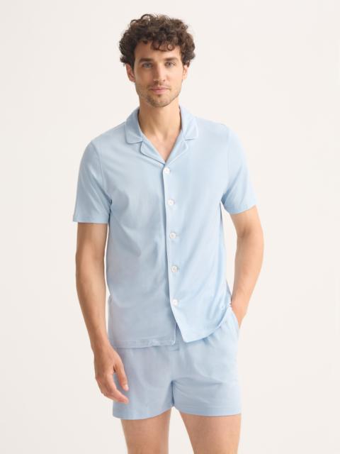 Derek Rose Men's Short Pajamas Basel Micro Modal Stretch Light Blue