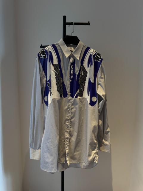 VETEMENTS Vetements patchwork racing shirt