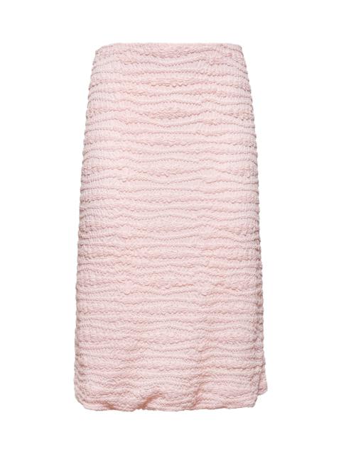 Jil Sander Pink embroidered crepe jersey skirt
