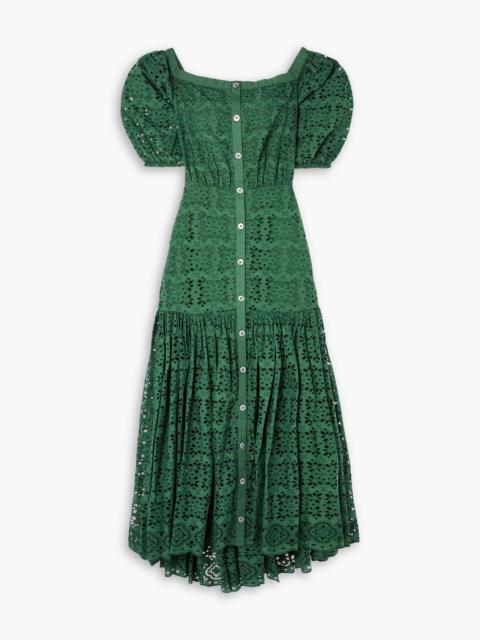 VERONICA BEARD Cali off-the-shoulder broderie anglaise cotton maxi dress