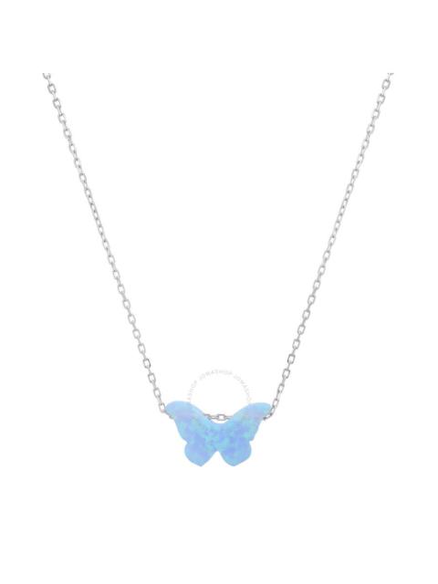 Other Designers Kylie Harper Sterling Silver Blue Opal Butterfly Necklace