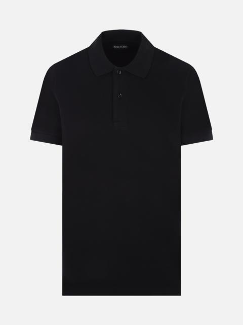 TOM FORD PIQUET POLO SHIRT WITH LOGO EMBROIDERY