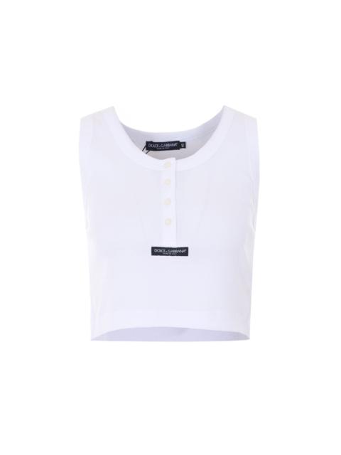 Dolce & Gabbana Dolce&Gabbana Women Logo Cropped Tank Top