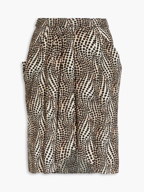 Isabel Marant Pleated printed silk-blend crepe de chine skirt