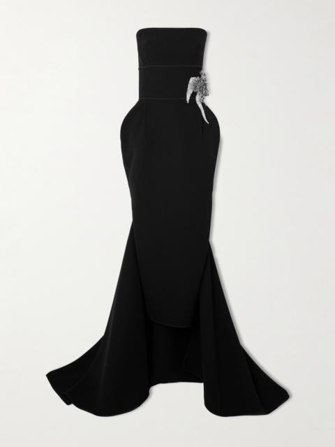 MATICEVSKI Residence Strapless Embellished Crepe Gown