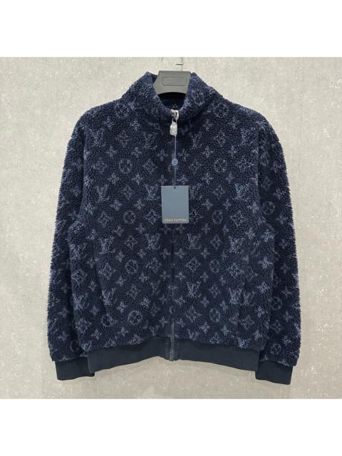 Louis Vuitton Louis Vuitton all-over print fleece teddy zip-up jacket