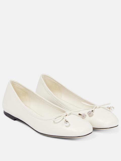 JIMMY CHOO Elme leather ballet flats