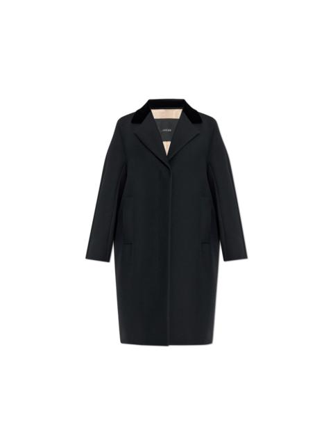 Max Mara MAX MARA Mammola Black Masculine Wool Silk Long Coat New & A