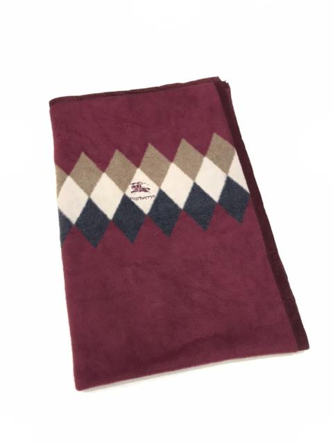 Other Designers VINTAGE BURBERRY WOOL BLANKET MAROON LARGE