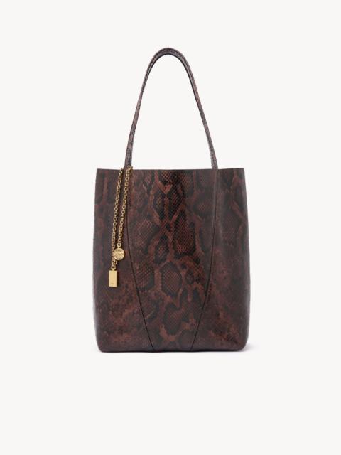Chloé CHLOÉ SPIN TOTE BAG IN PYTHON-EFFECT LEATHER