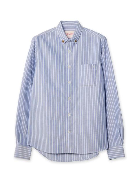 Valentino VLOGO SIGNATURE STRIPED OXFORD SHIRT