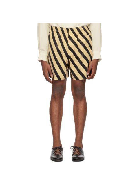 BODE Yellow & Black Domino Shorts