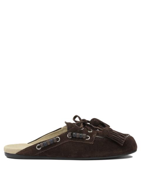 Miu Miu Miu Miu Deck Sabot Brown Women Loafers