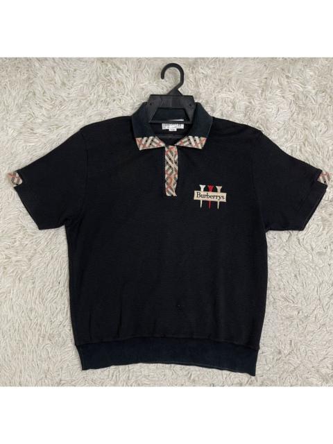 Vintage Check Collor Burberry Golf Polo Shirt