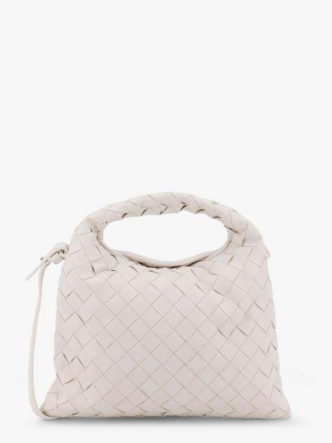 Bottega Veneta Bottega Veneta Mini Hop Leather Crossbody Bag White