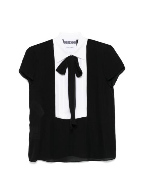 contrast-panel blouse