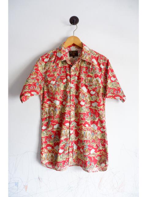 Other Designers Japanese Brand × Sun Surf × Vintage - Vintage Funny Western Printed Snap Button Shirt
