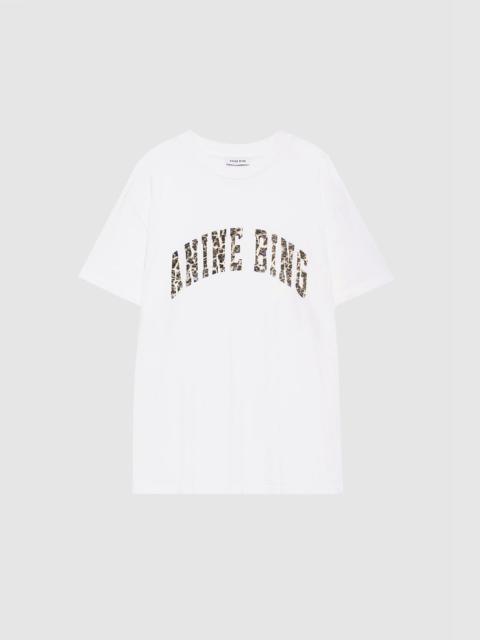 ANINE BING Walker Tee Anine Bing Leopard - Ivory
