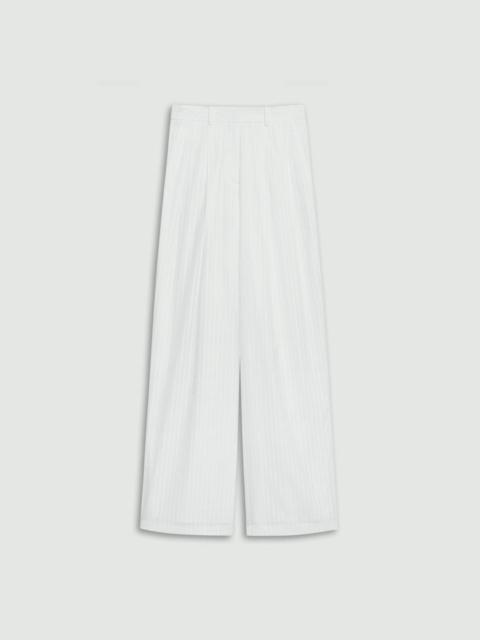 Theory Double Pleat Pant in Linear Cotton