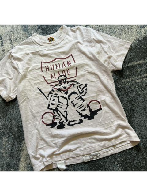 Human Made CREAM MAROON iCE HOCKEY GOALiE NiGO SLUBBY MOUNTED COLLAR