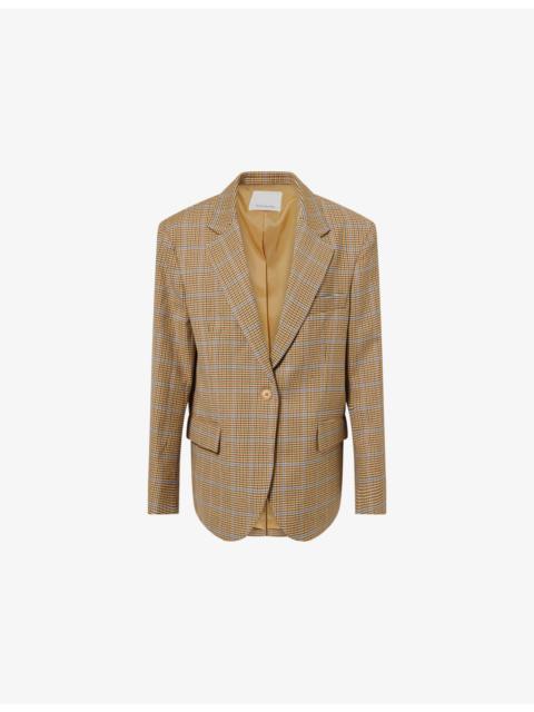The Frankie Shop Lyra Oversized Woven Blazer