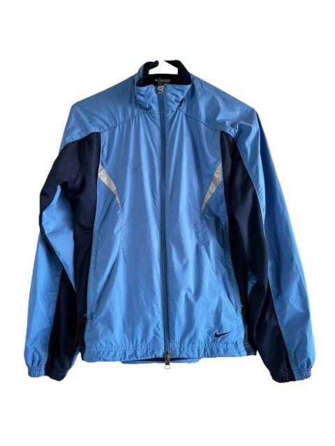 VTG Nike Tracksuit Jacket Full Zip Up Y2K 90s Drawstring Mesh Blue Small