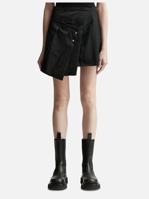 lesugiatelier FOLD-DETAIL PLEATS MINI SKIRT
