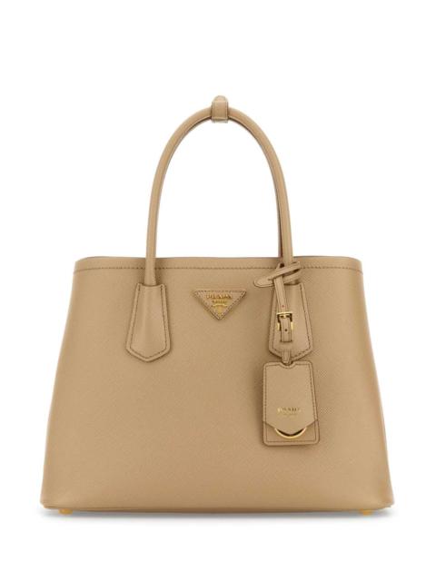 Prada Prada Women Sand Leather Small Double Handbag