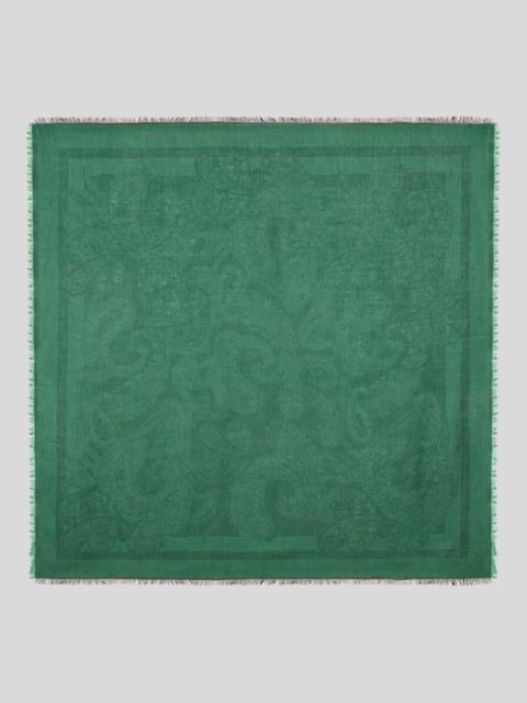 Etro WOOL-BLEND JACQUARD SHAWL WITH PAISLEY MOTIF