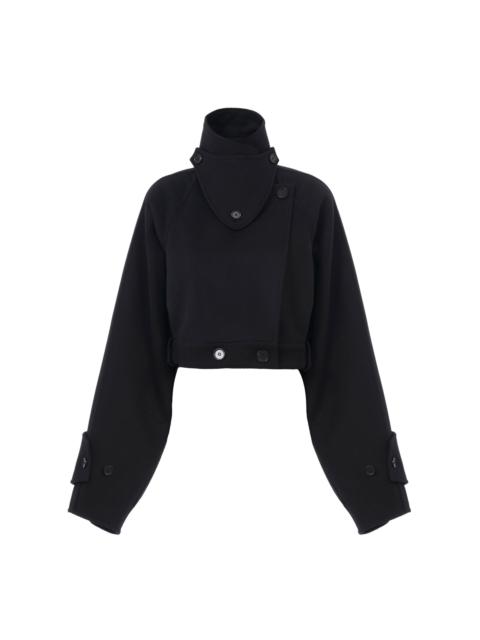 Chloé Belted Wool Coat black