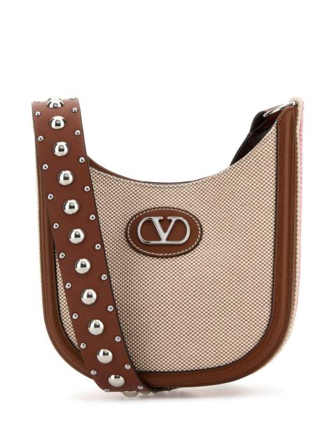 Valentino Two-tone canvas VLogo Signature crossbody bag