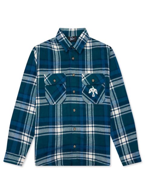 by Parra CROW FLANEL SHIRT - PINE GREEN