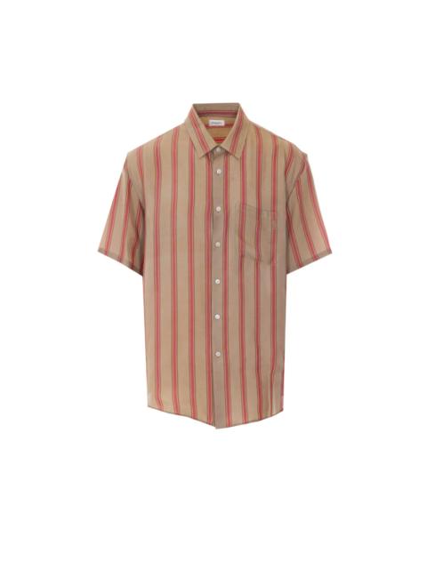 SAINT LAURENT Saint Laurent Men Cassandre Striped Short Sleeves Shirt
