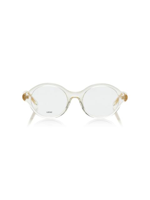 Loewe Epsilon Slim Round-Frame Acetate Glasses neutral