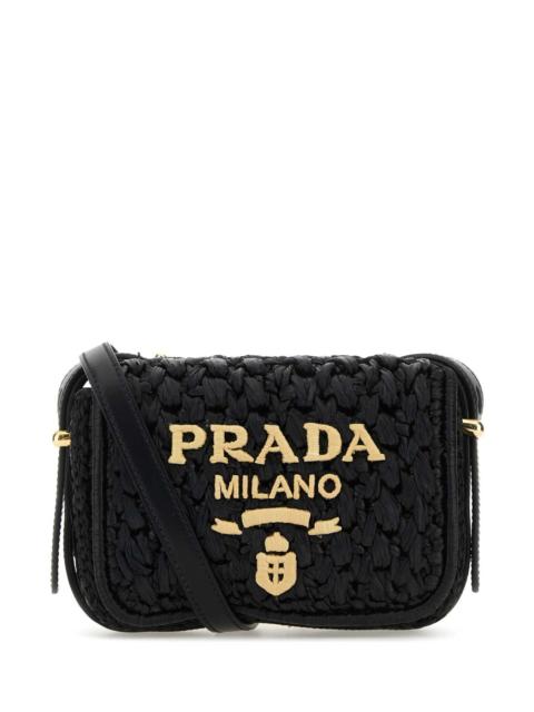 Prada Prada Women Black Raffia Crossbody Bag