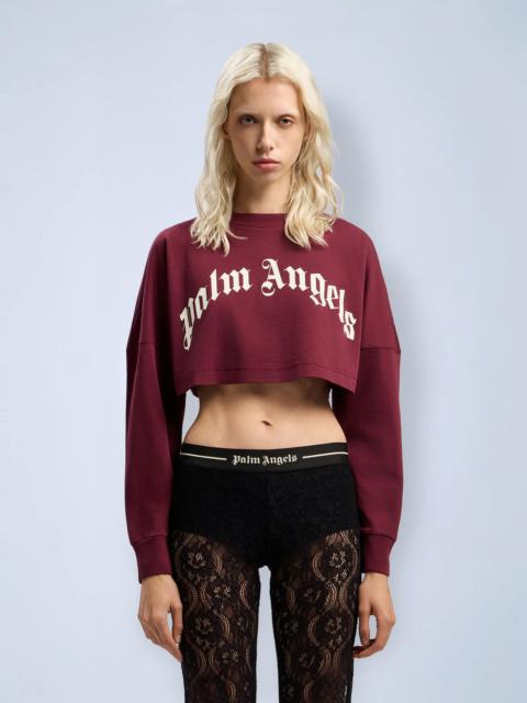 Palm Angels Curved Logo Crop Top